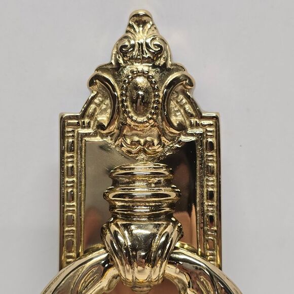 Vintage Lillian Vernon Brass Monogram "W" Door Knocker Baroque Hollywood Regency - Picture 2 of 9